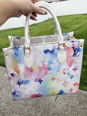 Watercolor Tote Bag Purse